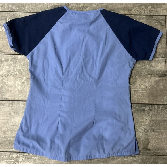 Easy Stretch‎ Butter Soft Womens XS Scrub Top POCKETS Blue Navy Black (2) Tops - Picture 5 of 8